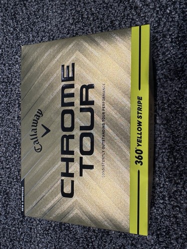 CALLAWAY CHROME TOUR 360 YELLOW STRIPE GOLF BALL 5 DOZEN - Picture 2 of 4