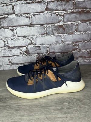 OluKai Manele Navy Blue Fabric Synthetic Lace Golf Shoes Men Sz 11.5M US/44.5EU
