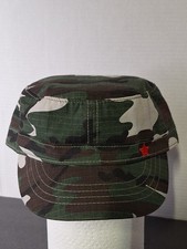 Classic Cotton Army Hat Red Star Military Cadet Patrol Style Cap Size L