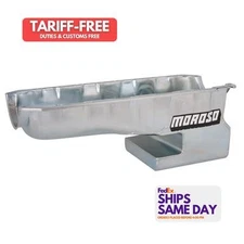 Moroso 20431, One Zinc Steel Bbc Oil Pan Aftermarket High Performance Racing Par