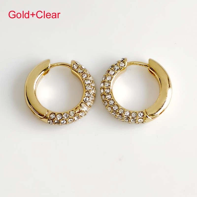 Pendientes de aro Huggie peregrino de 18 mm regalo elegantes mujeres fiesta vacaciones joyería 2 colores Foto 2 de 4