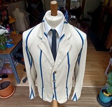 VINTAGE 1930 PEMBROKE COLLEGE CAMBRIDGE UNIVERSITY STRIPED BOATING/ROWING BLAZER