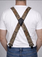 RealTree Camo Suspenders Adjustable Heavy Duty Made in USA B97    