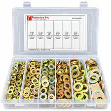 425 Piece Grade 8 SAE Extra Thick Heavy Duty Flat Washer Assortment Kit  6 Sizes