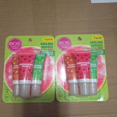 2 Packs of 3: eos 24H Moisture Super Balm Minis *Melon Magic* #RB-1