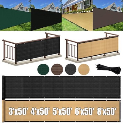 3/4/5/6/8 ft Privacy Fence Screen Windscreen Garden Yard Mesh Shade Cover x 50ft