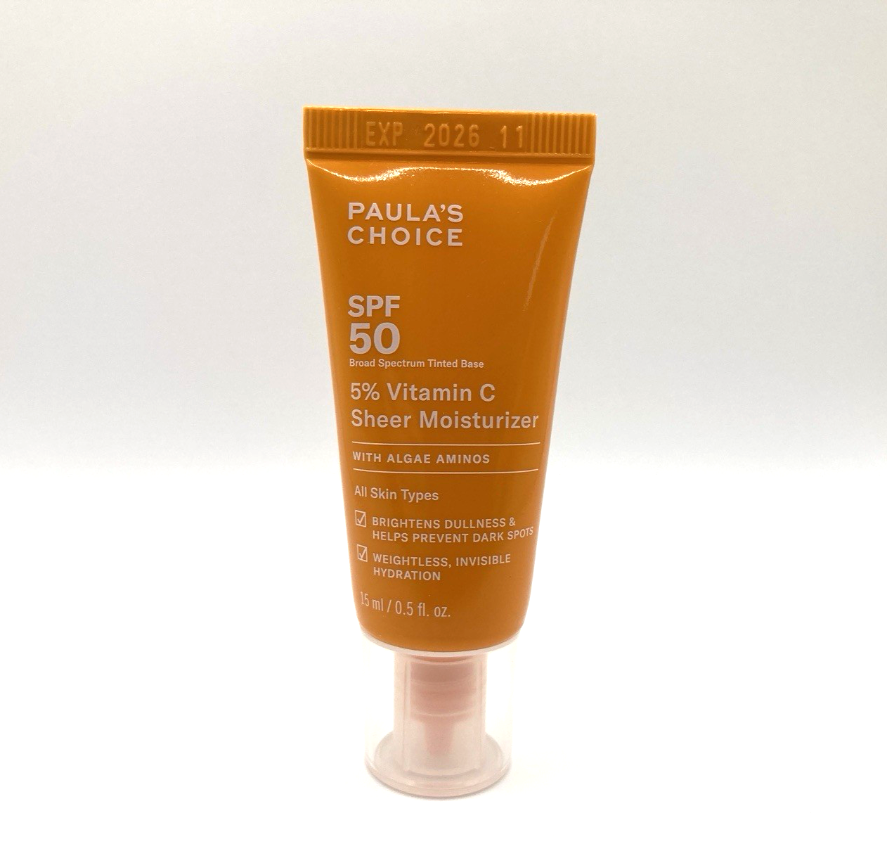 Paula's Choice 5% Vitamin C Sheer Moisturiser SPF50 15ml Travel Size ~ NEW
