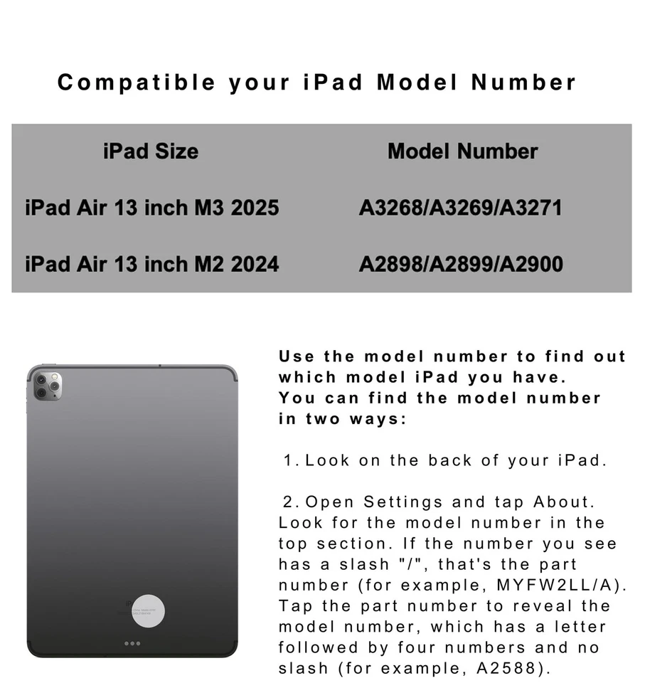 Funda Teclado para iPad Air 13 Pulgadas M3 2025&M2 2024 Mulit Touchpad Retroiluminación 3... Foto 2 de 4