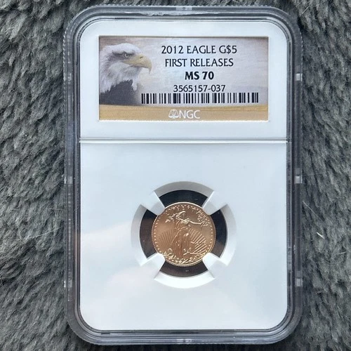 2012 Eagle G $5 MS 70 NGC First Releases 1/10 Oz. Gold Coin NICE