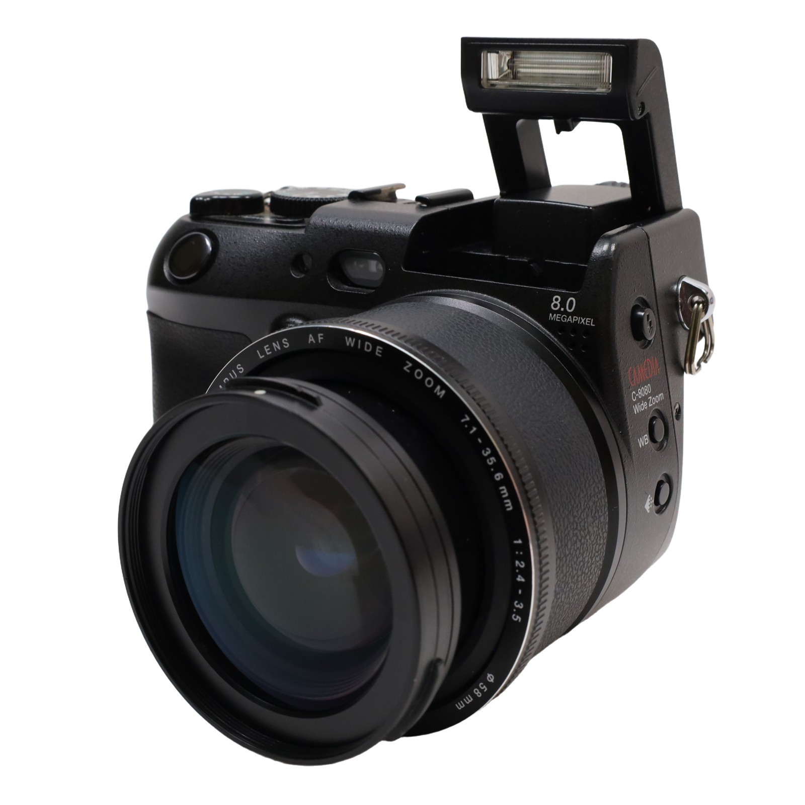 Olympus Camedia C-8080 8MP 1.8" Tilt Display Digital Camera - Black (5495)