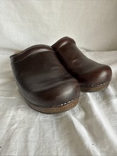 Dansko Professional Clog Matte Brown EU 38 US 7.5 Nubuck Leather Slip On Shoe