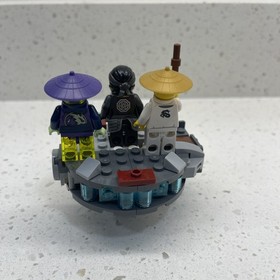 Lego Sensei Wu - gold Hat 9450 70505 Plus Ghost Warrior Cowler And Nya. Lot Of 3