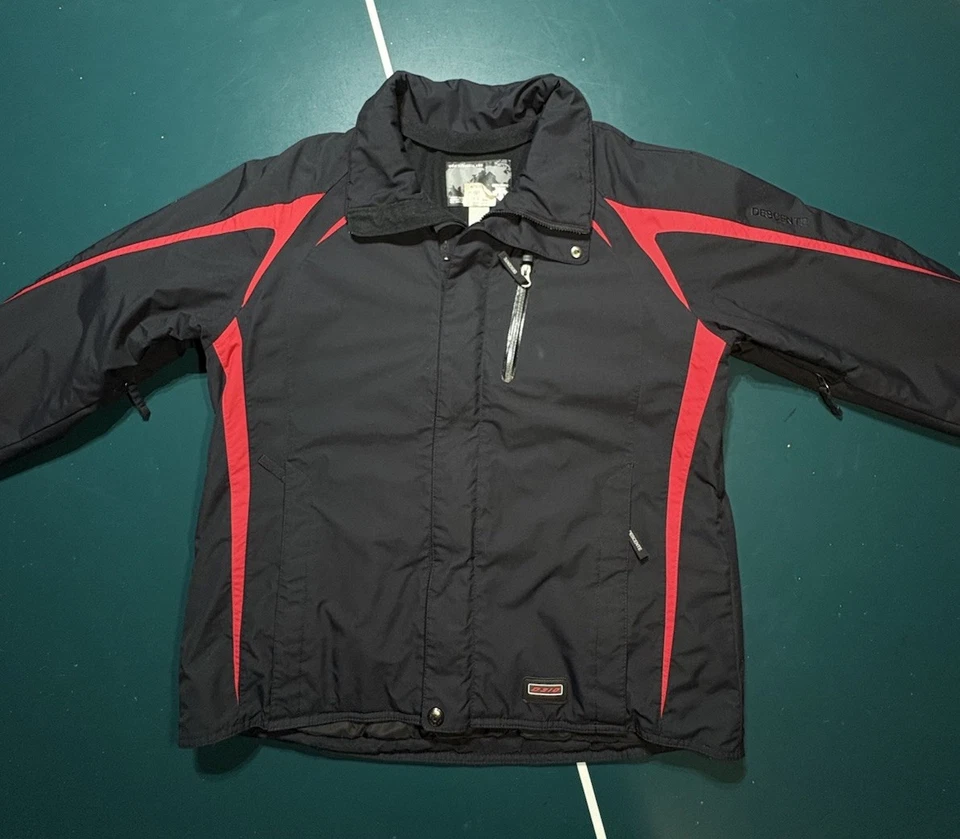 Chaqueta de esquí Descente D310 para hombre XL negra roja aislada invierno impermeable rara usada en excelente estado Foto 2 de 4