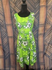 Vintage Royal Hawaiian Aloha Barkcloth Dress w6064