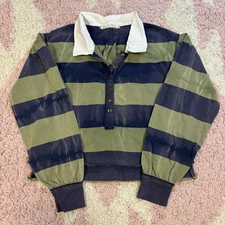 Free People We The Free Cropped Rugby Top Distressed Size XS Preppy College