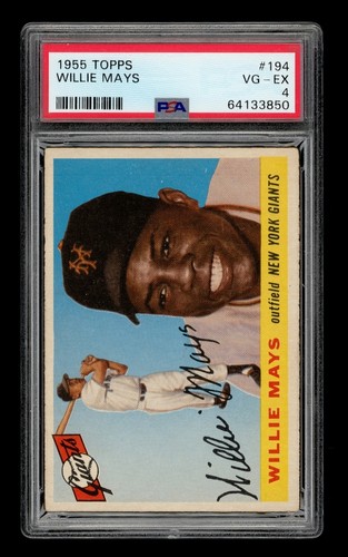 1955 Topps Set-Break #194 Willie Mays PSA 4 VG-EX