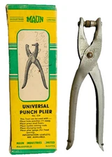 Vintage Maun Universal Punch Plier No. 224 (8”), Good Condition In Box