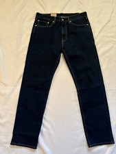 NEW Levi's 505 Jeans Mens 34 X 32 Blue Denim Cotton Stretch Regular Fit Straight
