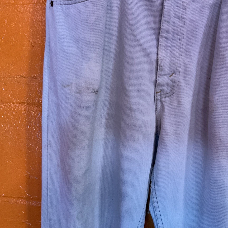 Jeans lavado com aba laranja 60’s/70’s Levi’s tamanho 38/32 - Imagem 3 de 4