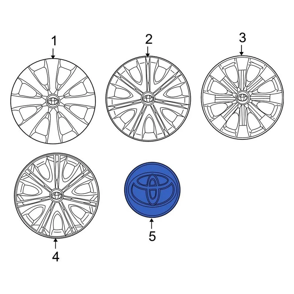For Toyota Corolla 2009-2019 Toyota 4260302220 Wheel Cap - Imagem 2 de 3