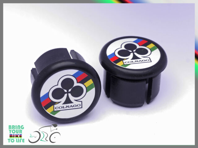 Colnago Club black Plugs end Caps Tapones bouchons lenker vintage style New