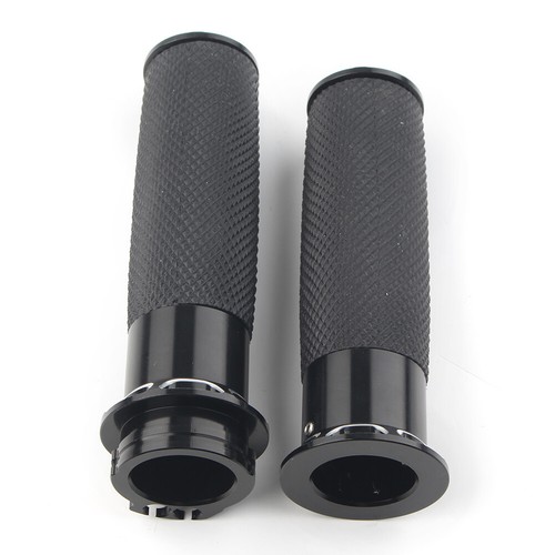 25mm Lenkergriffe für Harley Touring Sportster XL883 XL1200 Schwarz - Picture 2 of 11