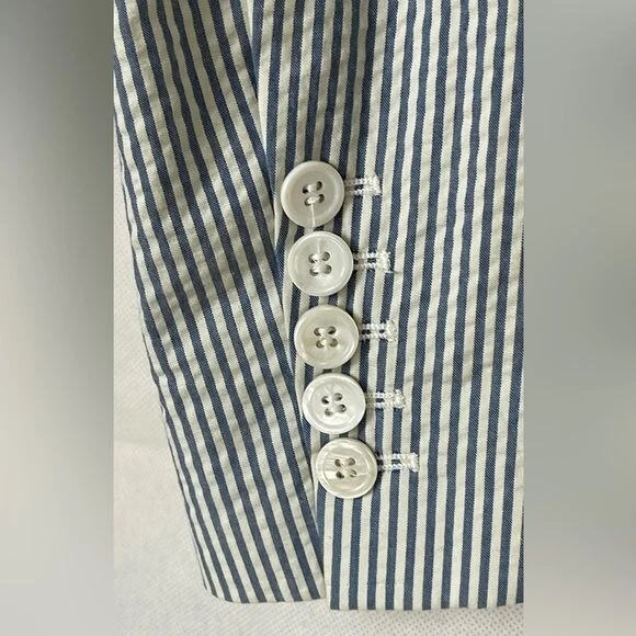 Boy.Band Of Outsiders Double Breasted Seersucker Blazer Preppy Business Casual - Image 4 of 4