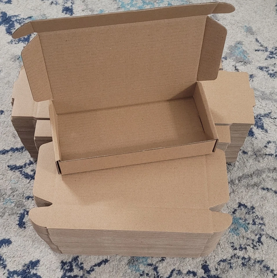 Lot of 50 Brown Corrugated Shipping Mailer Packing Box 7"x7"x1" (17x17x2.5 cm) - Image 2 of 4