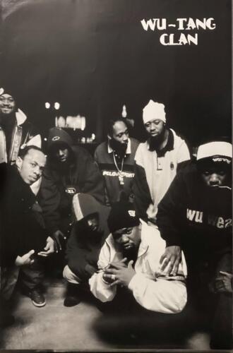 Wu-Tang Clan Group Shot Black & White Poster Large 24" x 36" Hip Hop Music Rap - Picture 1 of 2