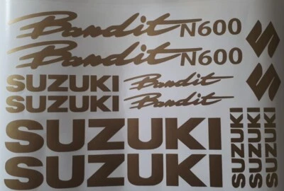 Planche de stickers SUZUKI BANDIT 600N Réservoir et carénages COULEUR OR - Photo 1/2