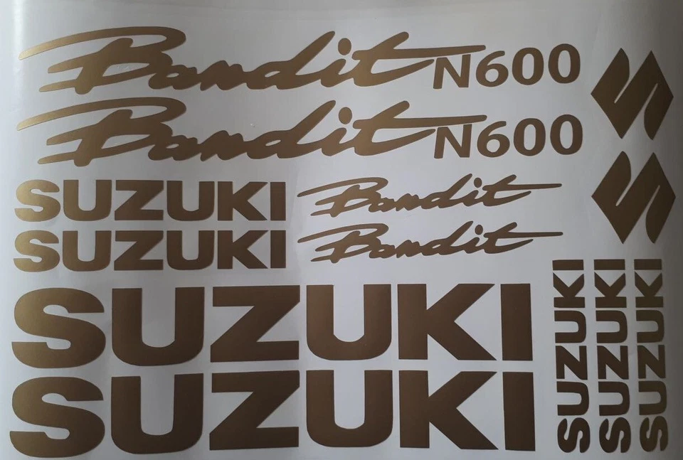 Planche de stickers SUZUKI BANDIT 600N Réservoir et carénages BLANC BRILLANT - Photo 4/4