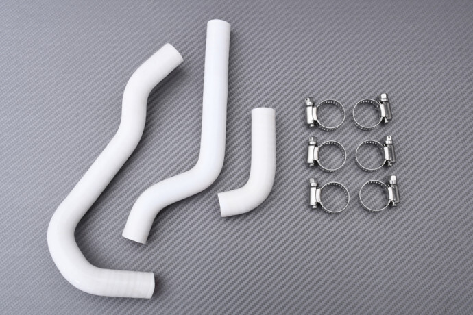 Kit Tuyaux Radiateur Blanc pour KTM SX 65 2009-2015 : Solution anti-surchauffe et Look Pro