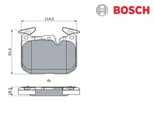 Brake pad set, disc brake Bosch 0986494947 for BMW 3 Series
