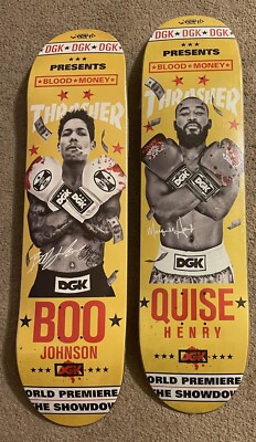 DGK x Thrasher presents Blood Money 8.06'' Skateboard Decks Boo & Henry Set