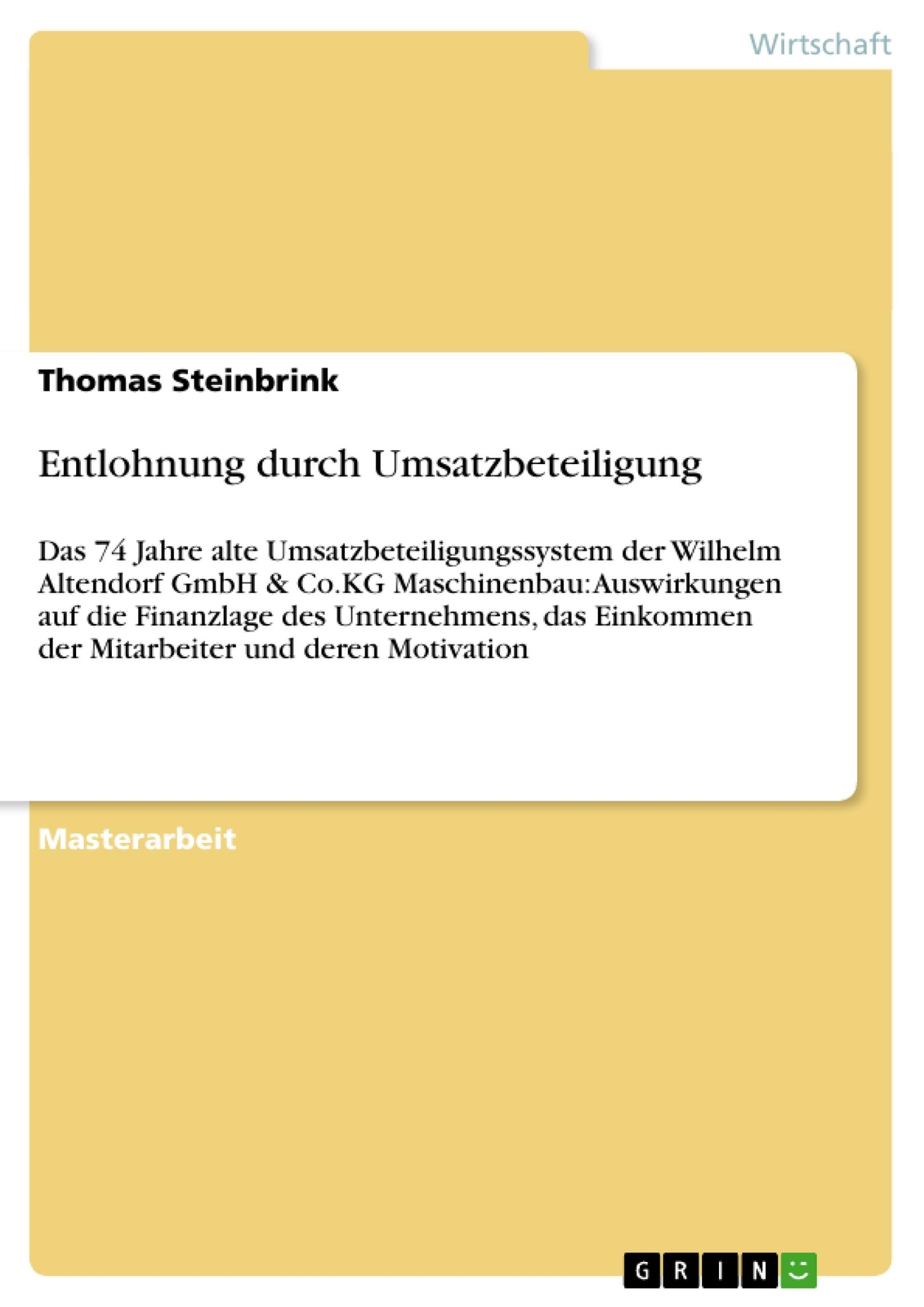 Entlohnung Durch Umsatzbeteiligung | Buch | 9783640822089