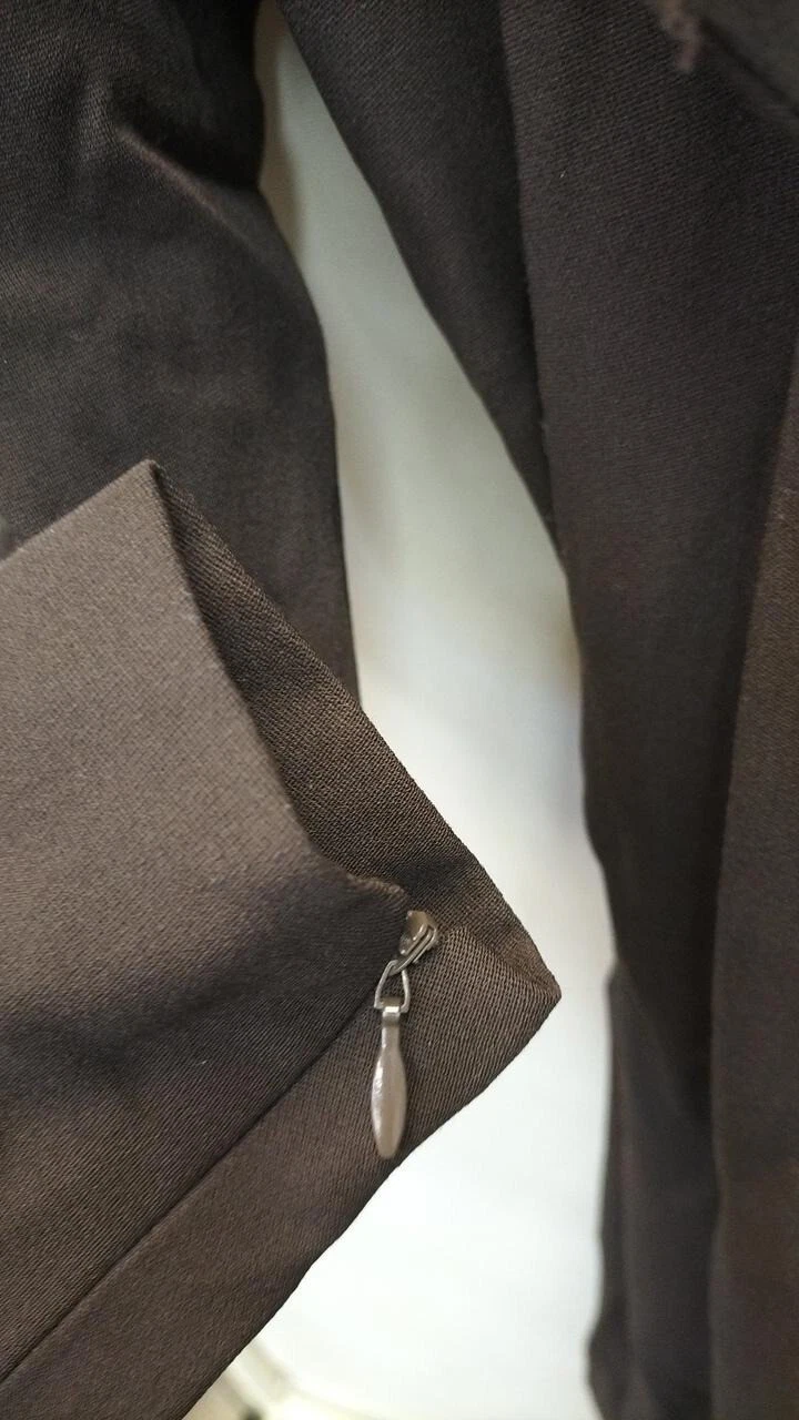 GUCCI Cappotto Lungo Rayon Collo Sartoriale Marrone Taglia 40 Donna Made in Italy Autentico