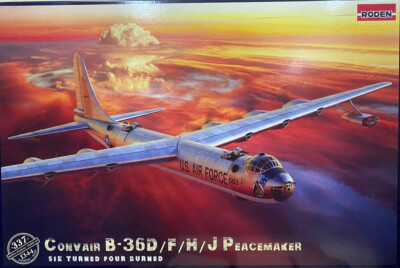 Convair B-36D Peacemaker aircraft plastic kit model scale 1/144 Roden 337