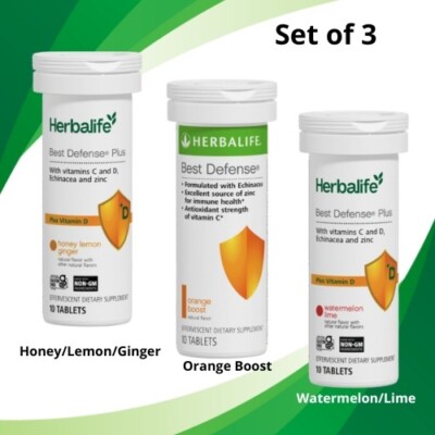 Best Defense Effervescent Tablets - Set of 3 (Orange, Watermelon and Ginger)