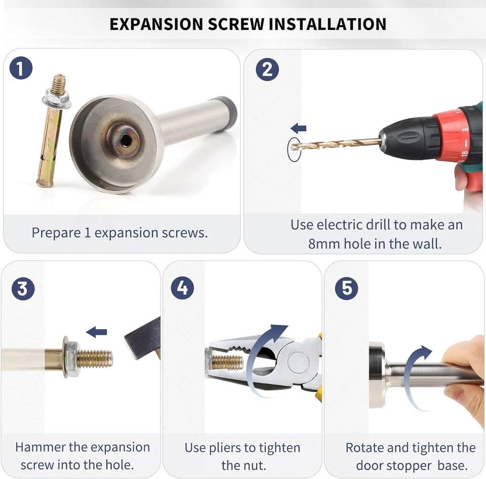 Wandtürstopper Türstopper Wand Türstopper Wandmontage Türanschlag Stopper 150mm - Bild 3 von 4