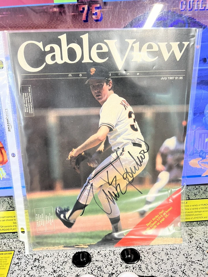 Revistas de cableview autografiadas firmadas por Mike Krukow & Candy Maldonado 1987 Foto 2 de 4