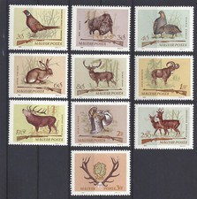 HONGRIE - YVERT N° 1690/9 - CHASSE - ANIMAUX - NEUFS** - SERIE COMPLETE