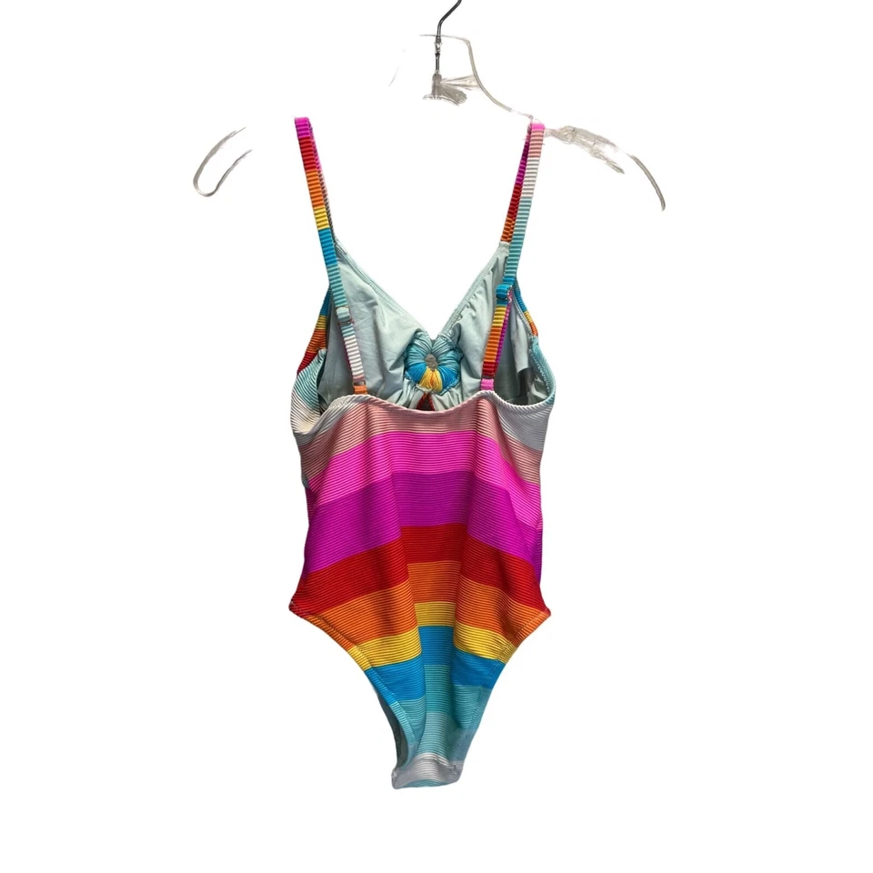 Trina Turk 25th Anniversary Sunrise Stripe Maillot Rainbow bathing suit small - Image 3 of 4