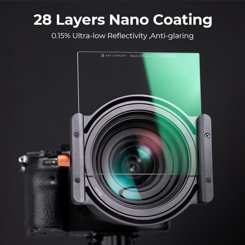 K&F Concept 100x100mm Square 1/1 Black Pro Mist Diffusion Filter Special Effects - Picture 4 of 9