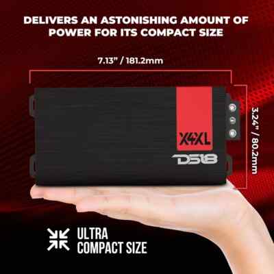 DS18 X4XL 4 Channel Ultra Compact Class D Amplifier 1800 Watt Motorcycle car Amp