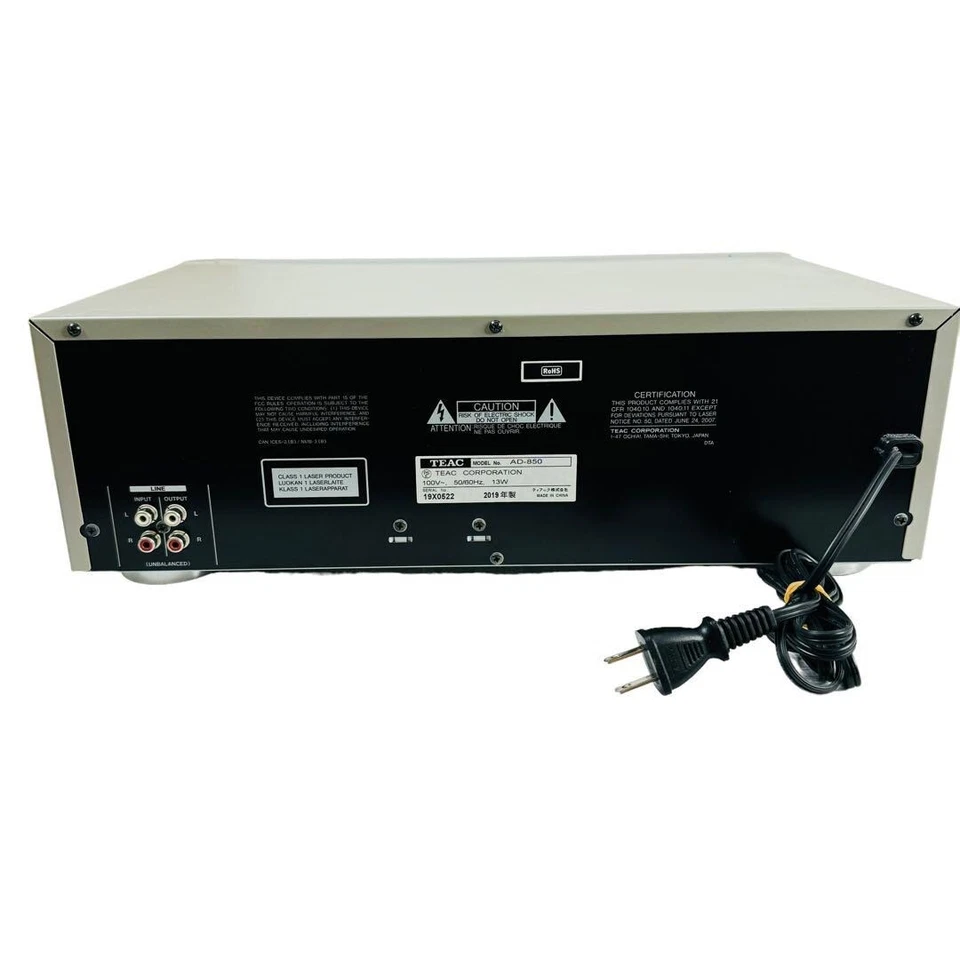 TEAC AD-850-SE Cassette Deck Reproductor de CD Memoria USB Grabación y Reproducción 100W Foto 4 de 4
