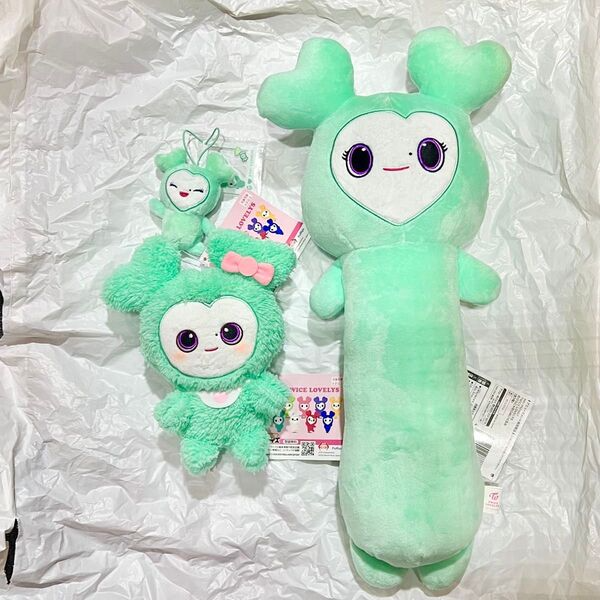 TWICE LOVELYS MIVELY MINA Plush Toy Set Fuwamoko & Nobifunya