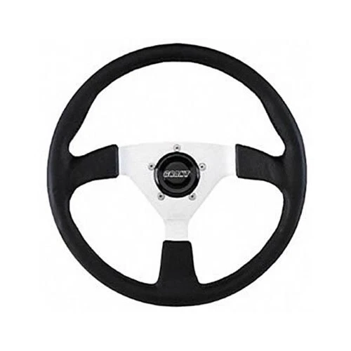 Volante Grant 3 radios 13,5" #191-14 y adaptador Polaris Ranger - plateado Foto 2 de 4