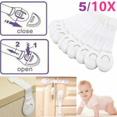 UNBRAND 5/10x Sicherheit Baby Kinder Kinder Schlösser Sicher Schrank Schrank Schublade Kühlschrank Haustier Tür