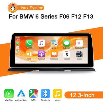 Drahtlos Autoradio Für BMW 6er F06 F12 F13 CIC NBT 12,3'' Android Auto CarPlay BT