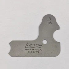 Lufkin 3/16" Radius Gage S-77 USA